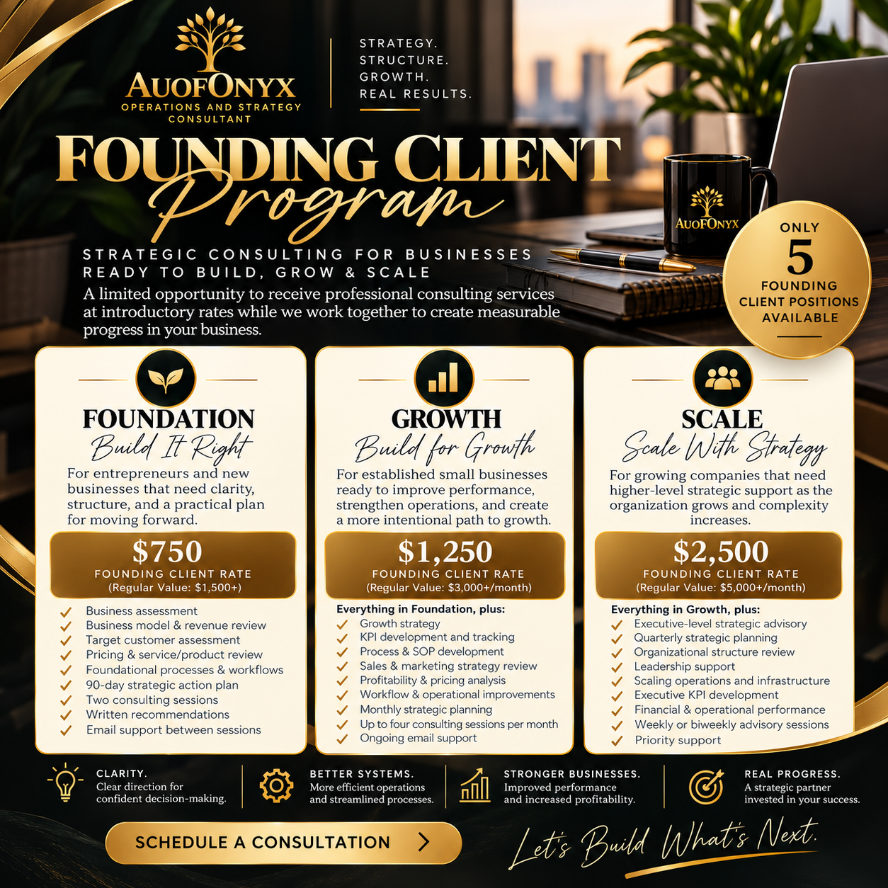 AuofOnyx Founding Client Program